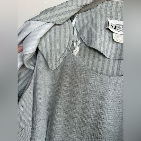 Vintage S.L. Fashions Gray Striped Suit Dress and Jacket Church Office 1980’s - Picture 5 of 9